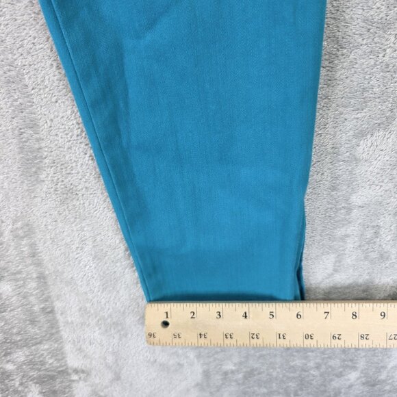Chicos So Slimming Jeans Womens 6 Blue Stretch Straight Leg Ankle Zipper Pants - Picture 8 of 11
